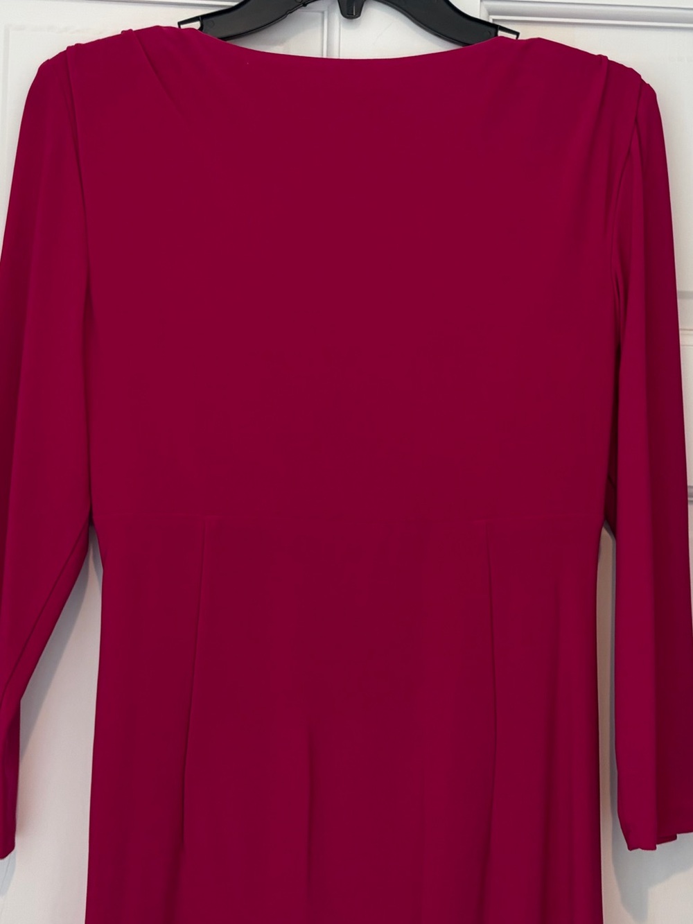 Ralph Lauren Pink Raspberry Long Sleeve Surplice Wrap Dress - Picture 4 of 14